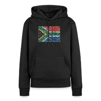 Afrique du Sud Drapeau Afrique du Sud Afrique du Sud Racines - Sweat à capuche Premium bio Femme - noir - Devant - Julia (174cm)