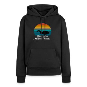 Bikini Atoll Îles Marshall Plongée - Sweat à capuche Premium bio Femme - noir - Devant - Julia (174cm)