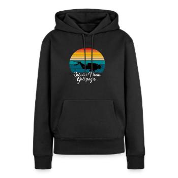 Darwin Island Galapagos Plongée - Sweat à capuche Premium bio Femme - noir - Devant - Julia (174cm)