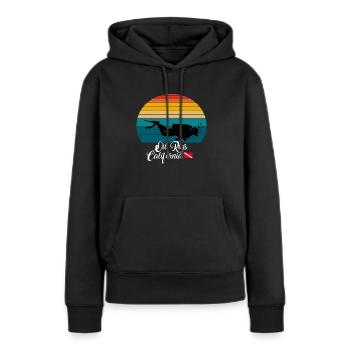 Oil Rigs California Diving - Frauen Premium Bio Hoodie - Schwarz - Vorne - Julia (174cm)