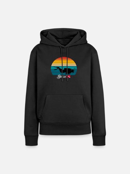Belize Scuba Diving Gift - Frauen Premium Bio Hoodie - Schwarz