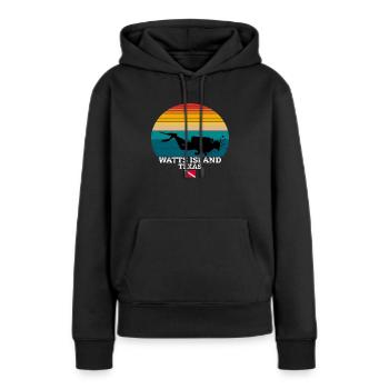 Watts Island Plongée sur l’île américaine - Sweat à capuche Premium bio Femme - noir - Devant - Julia (174cm)
