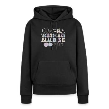 Infirmière en soins des plaies Halloween RN Cadeau de soins infirmiers des plaies - Sweat à capuche Premium bio Femme - noir - Devant - Julia (174cm)