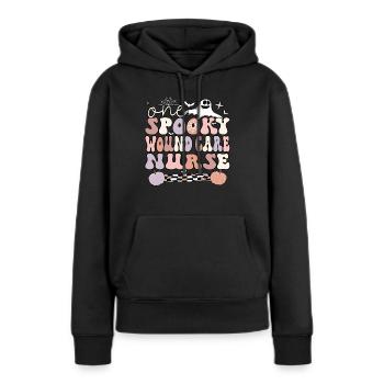 Infirmière en soins des plaies Halloween RN Cadeau de soins infirmiers des plaies - Sweat à capuche Premium bio Femme - noir - Devant - Julia (174cm)