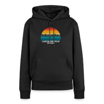 Lake Bonneville Nevada - Frauen Premium Bio Hoodie - Schwarz - Vorne - Julia (174cm)
