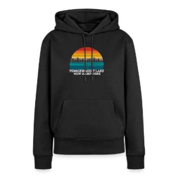 Pemigewasset Lake New Hampshire - Frauen Premium Bio Hoodie - Schwarz - Vorne - Julia (174cm)