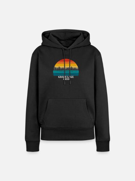 Grape Lake Ohio - Frauen Premium Bio Hoodie - Schwarz