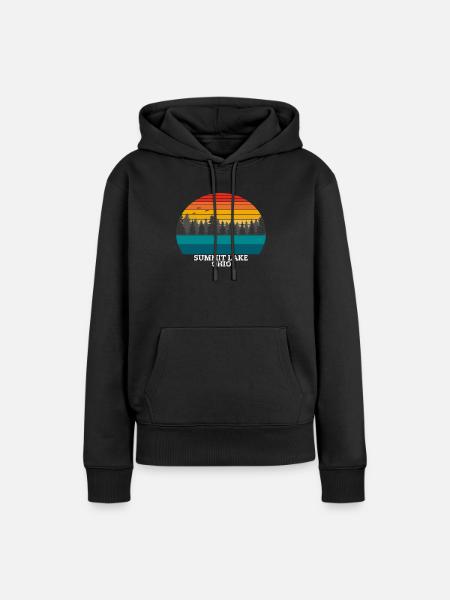 Summit Lake Ohio - Frauen Premium Bio Hoodie - Schwarz