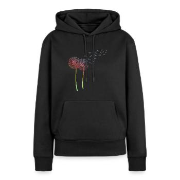 Planeur pissenlit planeur planeur - Sweat à capuche Premium bio Femme - noir - Devant - Julia (174cm)