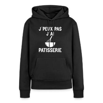 Pâtisserie - Pâtissier - Meilleur Pâtissier - Sweat à capuche Premium bio Femme - noir - Devant - Julia (174cm)