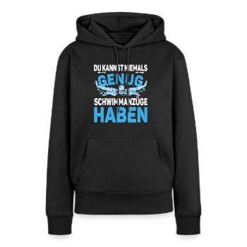 Wassersportler Rettungsschwimmer Schwimmunterricht - Frauen Premium Bio Hoodie - Schwarz - Vorne - Julia (174cm)