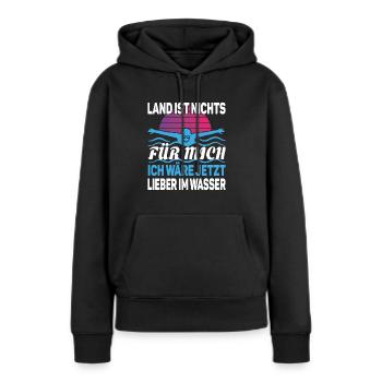 Wassersportler Schwimmbad Schwimmen - Frauen Premium Bio Hoodie - Schwarz - Vorne - Julia (174cm)