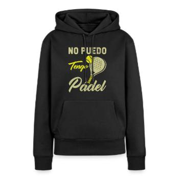 Ich kann keine Padel-Padel-Athleten haben - Frauen Premium Bio Hoodie - Schwarz - Vorne - Julia (174cm)