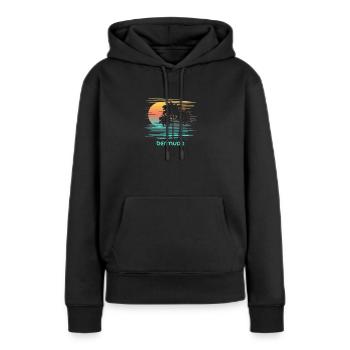 Bermuda Stilvoller Souvenirurlaub - Frauen Premium Bio Hoodie - Schwarz - Vorne - Julia (174cm)