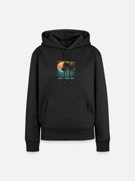 Sint Maarten Stilvoller Souvenirurlaub - Frauen Premium Bio Hoodie - Schwarz