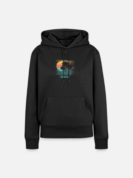 Libanon Stilvoller Souvenirurlaub - Frauen Premium Bio Hoodie - Schwarz