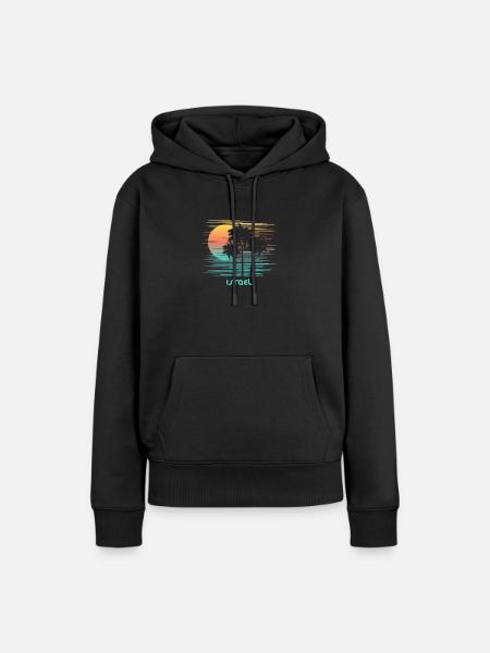 Israel Stilvoller Souvenirurlaub - Frauen Premium Bio Hoodie - Schwarz