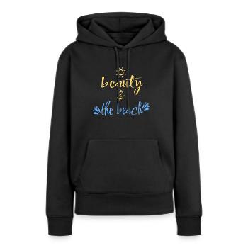 Beauty And The Beach Urlaub Ferien Sommer Strand - Frauen Premium Bio Hoodie - Schwarz - Vorne - Julia (174cm)