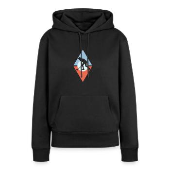 Hallenhockeyspieler Hallenhockey Indoor - Frauen Premium Bio Hoodie - Schwarz - Vorne - Julia (174cm)