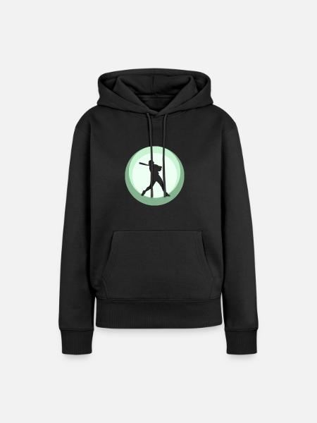 Softball Spieler Pitcher Softball - Frauen Premium Bio Hoodie - Schwarz