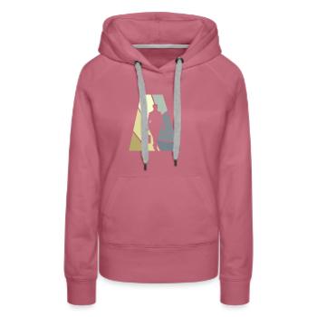 Banquier Banques Banquier - Sweat à capuche Premium bio Femme - mauve - Devant - Isabella (175cm)