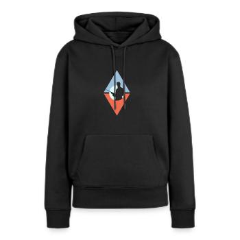 Boule de billard Joueur de billard Billard - Sweat à capuche Premium bio Femme - noir - Devant - Julia (174cm)