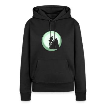 Climbing Wall Climbing Summit - Women’s Premium Organic Hoodie - black - Front - Julia (174cm)