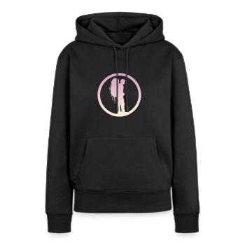 Backpacking Hiking Pilgrims - Women’s Premium Organic Hoodie - black - Front - Julia (174cm)