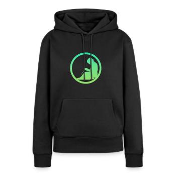 Häkeln Wolle Wolle - Frauen Premium Bio Hoodie - Schwarz - Vorne - Julia (174cm)