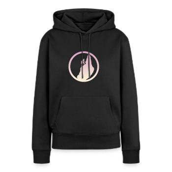 Climbing wall Rock climbing Alps - Women’s Premium Organic Hoodie - black - Front - Julia (174cm)