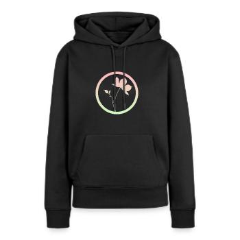 Botanisch Flora Pflanzenkunde - Frauen Premium Bio Hoodie - Schwarz - Vorne - Julia (174cm)
