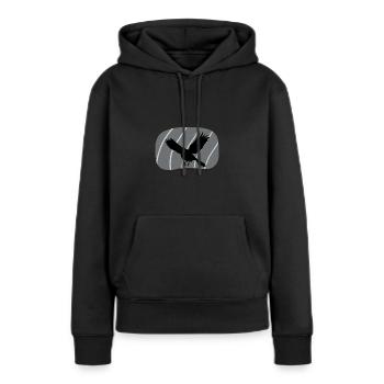 Tier Vogelschwarm Fliegen - Frauen Premium Bio Hoodie - Schwarz - Vorne - Julia (174cm)
