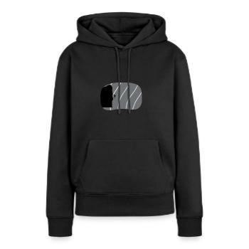 Escalade Alpinisme Alpinisme - Sweat à capuche Premium bio Femme - noir - Devant - Julia (174cm)