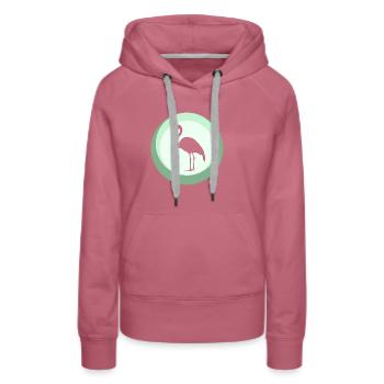 Flamingos Exotic Waterfowl - Women’s Premium Organic Hoodie - mauve - Front - Isabella (175cm)