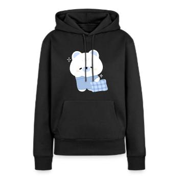 Verschlafener Eisbär - Frauen Premium Bio Hoodie - Schwarz - Vorne - Julia (174cm)