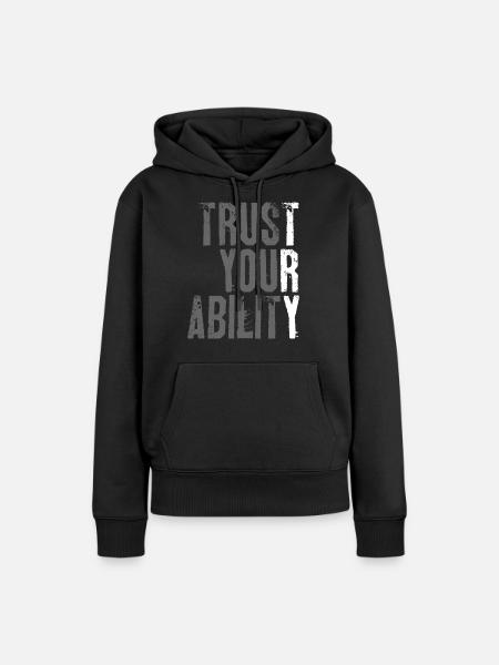 Versuchen - Frauen Premium Bio Hoodie - Schwarz