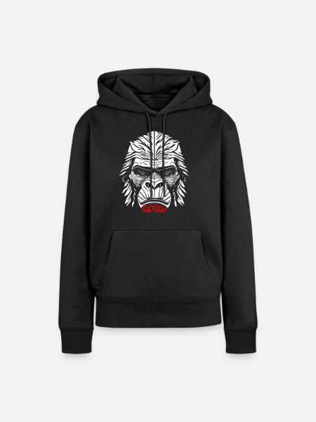 Knurren - Frauen Premium Bio Hoodie - Schwarz