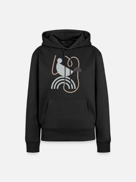Abstraktes Design - Frauen Premium Bio Hoodie - Schwarz