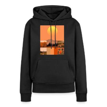 Couchers. - Sweat à capuche Premium bio Femme - noir - Devant - Julia (174cm)