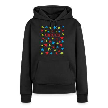 Cirque cirque clown de cirque pour enfants - Sweat à capuche Premium bio Femme - noir - Devant - Julia (174cm)