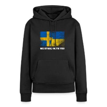 Ukraine - Women’s Premium Organic Hoodie - black - Front - Julia (174cm)