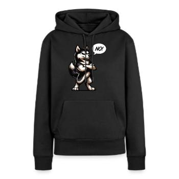 Pas de Husky Husky Propriétaire Husky Propriétaire Husky Lovers - Sweat à capuche Premium bio Femme - noir - Devant - Julia (174cm)