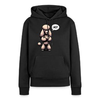 pas de caniche Caniche Propriétaire de caniche Amoureux des caniches Caniche Chien - Sweat à capuche Premium bio Femme - noir - Devant - Julia (174cm)