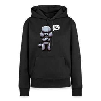 pas de caniche Caniche Propriétaire de caniche Amoureux des caniches Caniche Chien - Sweat à capuche Premium bio Femme - noir - Devant - Julia (174cm)