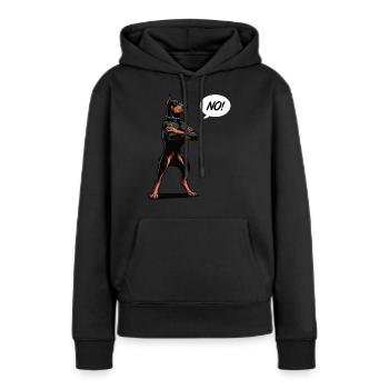 Pas de Doberman Doberman Propriétaire Doberman Holder - Sweat à capuche Premium bio Femme - noir - Devant - Julia (174cm)