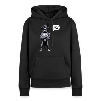 Pas de Dogue Allemand Propriétaire de Dogue Allemand Fan de Dogue Allemand - Sweat à capuche Premium bio Femme - noir - Devant - Julia (174cm)