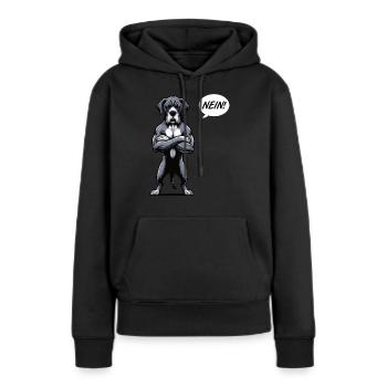 Nein Deutsche Dogge Doggen Doggenbesitzer - Frauen Premium Bio Hoodie - Schwarz - Vorne - Julia (174cm)