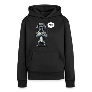 Pas de Dogue Allemand Propriétaire de Dogue Allemand Fan de Dogue Allemand - Sweat à capuche Premium bio Femme - noir - Devant - Julia (174cm)