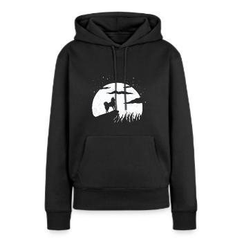 Alaskan Klee Kai - Frauen Premium Bio Hoodie - Schwarz - Vorne - Julia (174cm)