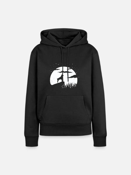 Dobermann - Frauen Premium Bio Hoodie - Schwarz